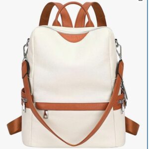 Feellavish Leather Backpack for Women Elegant Backpack Purse Ladies Leather Shoulder Fitting Gift for Sister